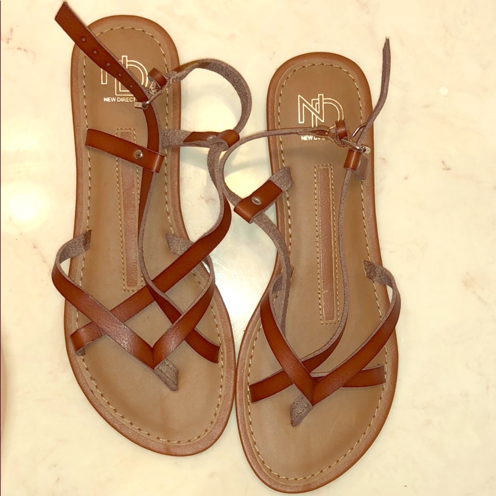 Brown gladiator sandals